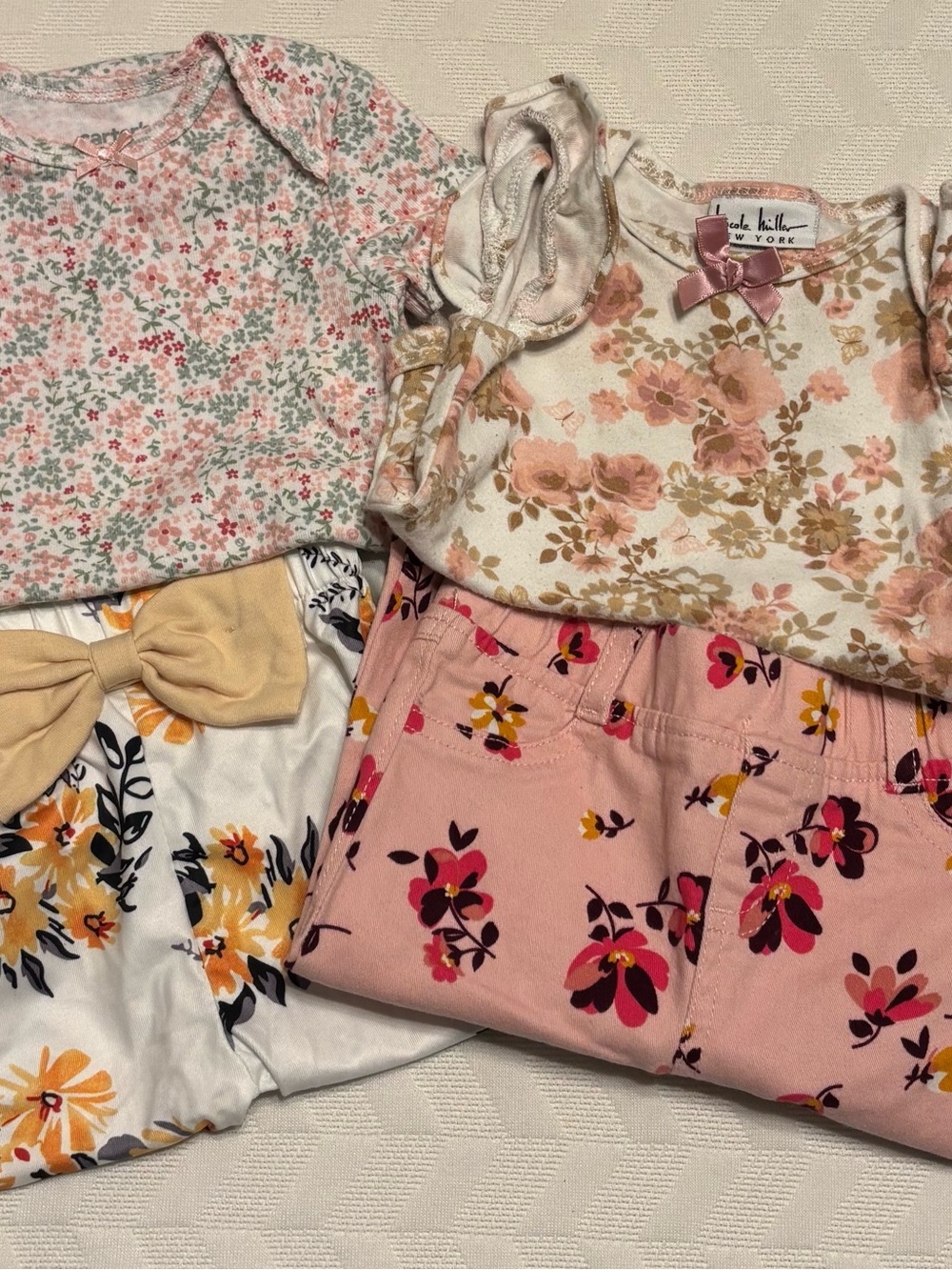 3-6 Month Baby Bundle- 2 Onesies and 2 Pants